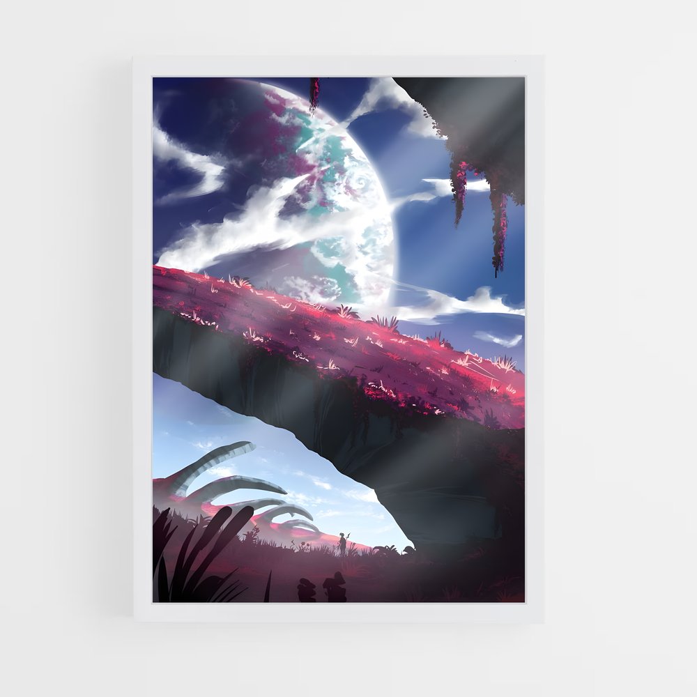 Poster L'Affrontement Titanesque – affiche Art spatial (vue 3)